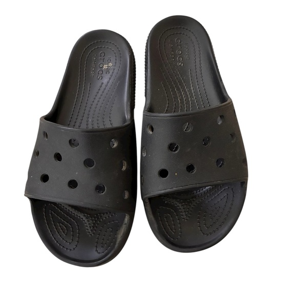 Crocs | Black rubber basic slides sandals - Picture 1 of 7